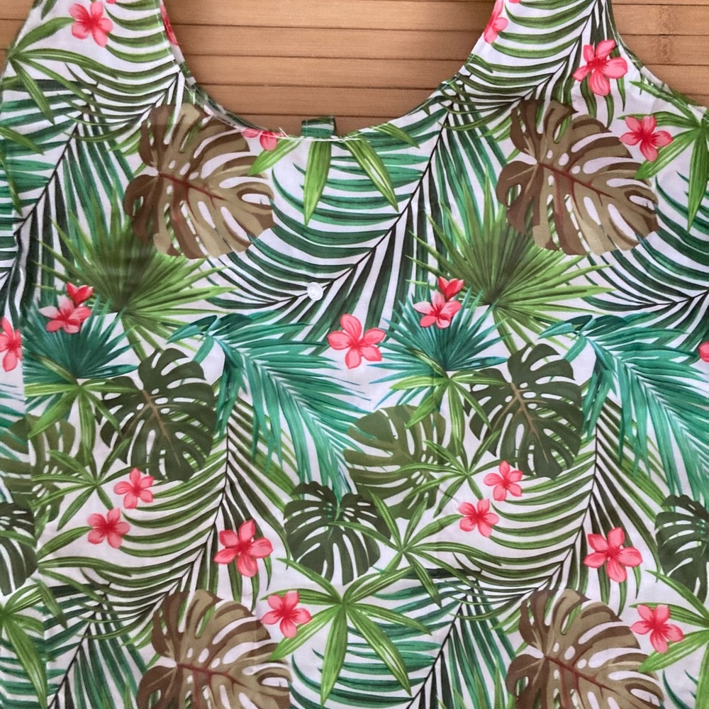 Eco Islands Monstera and Pikake Hawaiian Folding Shopping bag - Picture 8 of 9